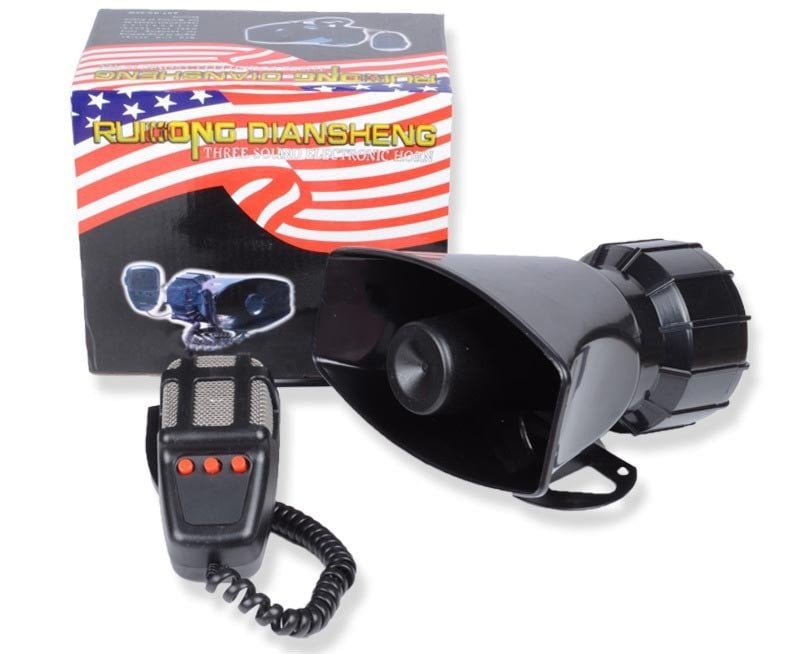 3 Sesli 100 wat mikrofonlu siren