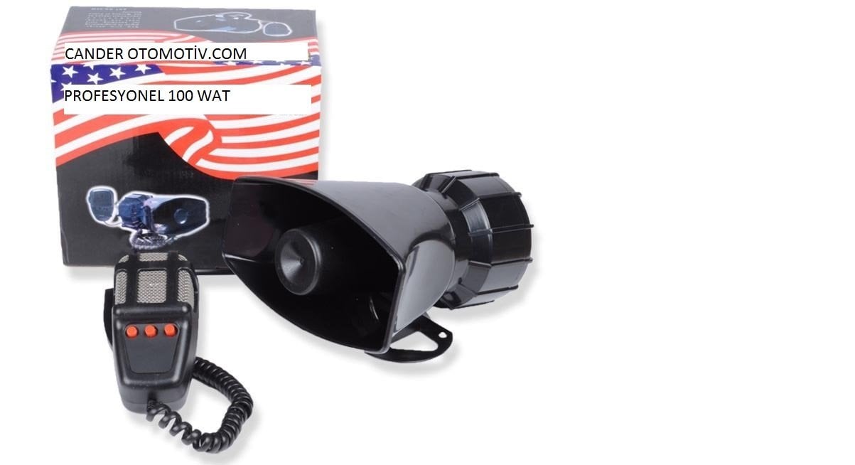 3 Sesli 100 wat megafonlu polis sireni