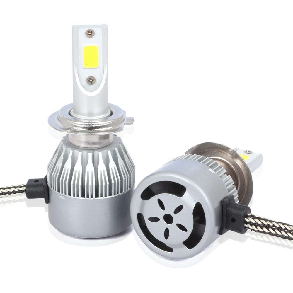 Buz mavisi Şimşek etkili fanlı Led Xzenon far seti