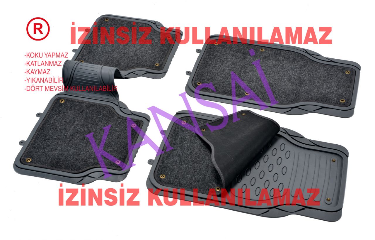 kauçuk tak çıkar paspas takımı