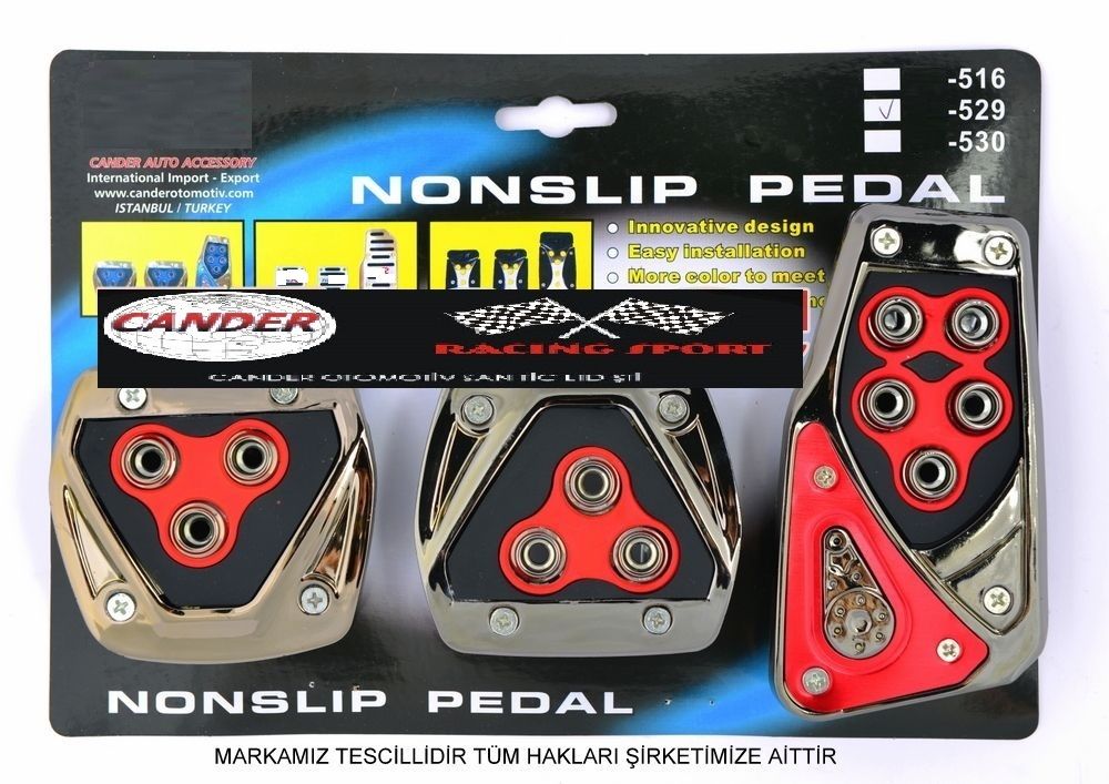 Her araca uyumlu crom pedal seti