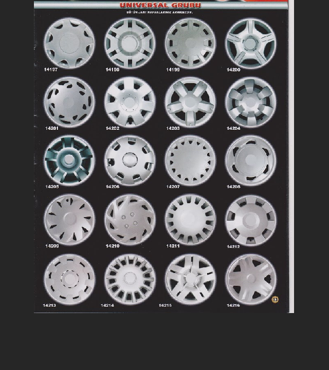 13-14-15 inç Jant Kapağı 4 lü Set