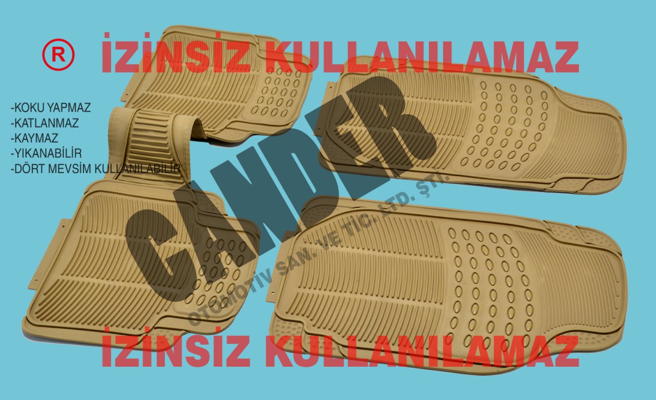 4 Mevsim Kalın Kauçuk Paspas seti