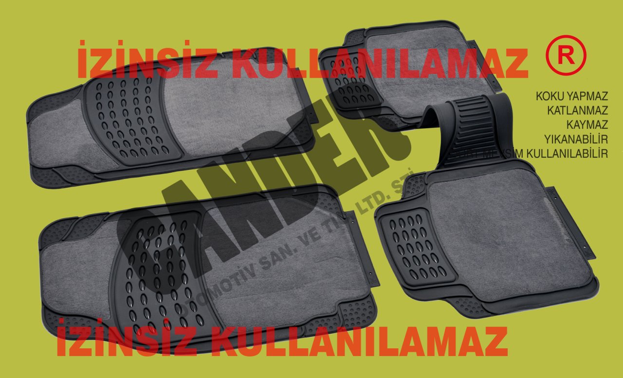 4 Mevsim Halı Kauçuk Paspas seti her araca uyumlu