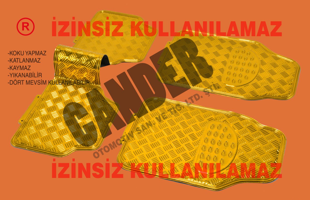 4 Mevsim  Krom Kauçuk Paspas seti her araca uyumlu