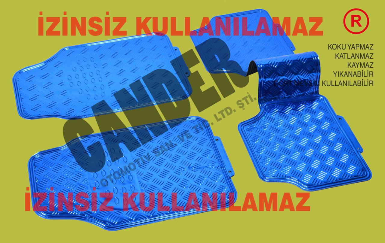 4 Mevsim  Krom Kauçuk Paspas seti her araca uyumlu