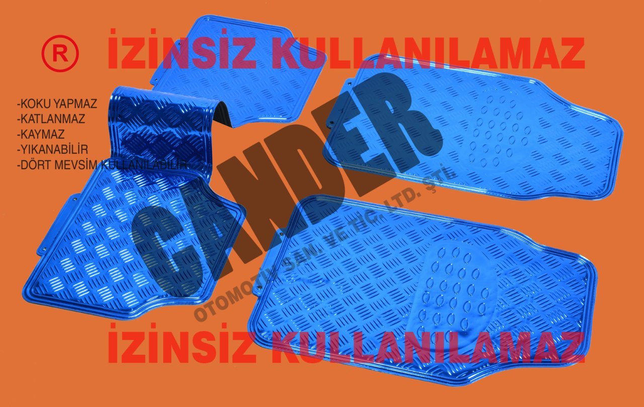 4 Mevsim  Krom Kauçuk Paspas seti her araca uyumlu