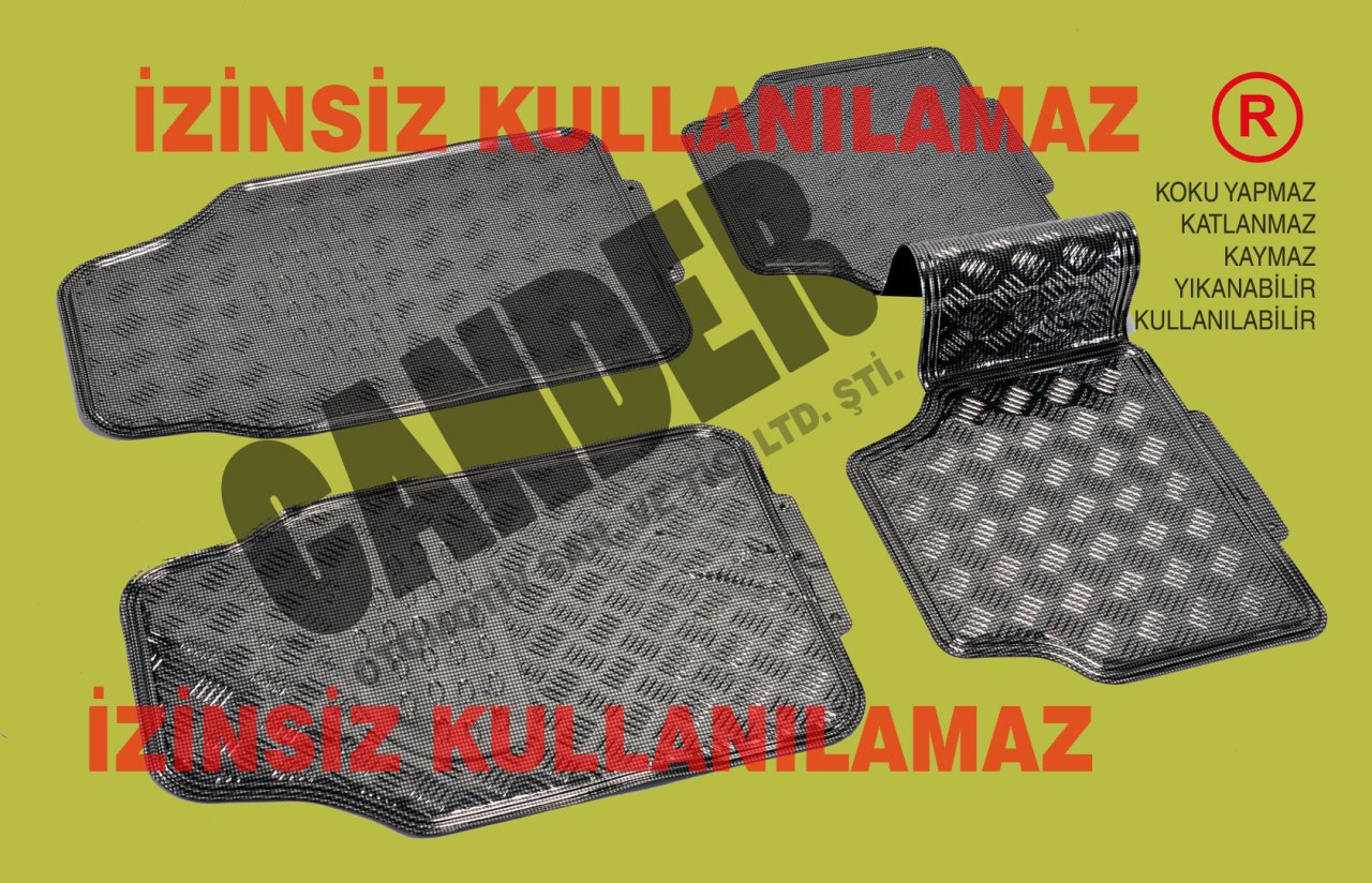 4 Mevsim  Krom Kauçuk Paspas seti her araca uyumlu