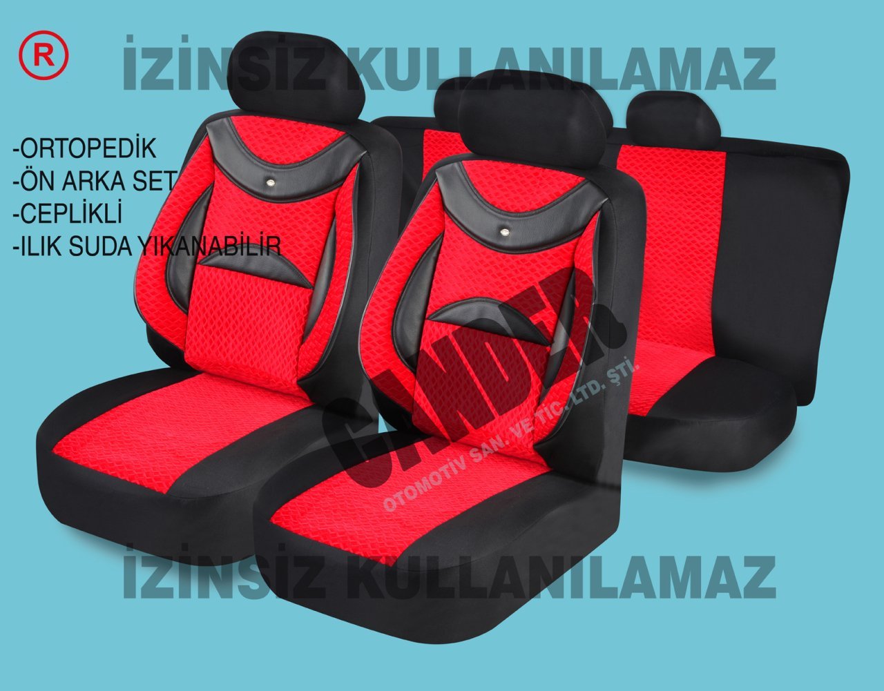 Ortopedik Destekli koltuk kılıfı takımı her araca uyumlu