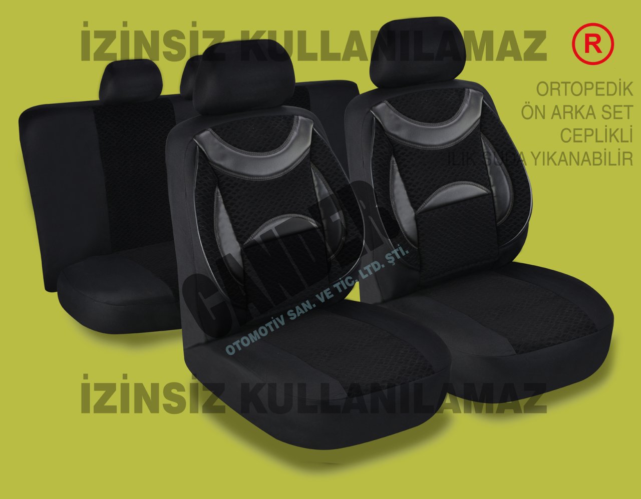 Ortopedik Destekli koltuk kılıfı takımı her araca uyumlu