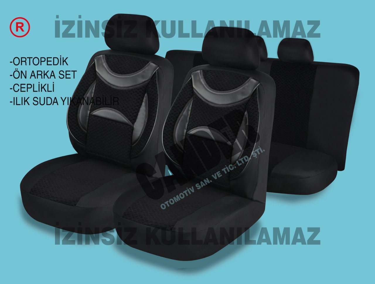 Ortopedik Destekli koltuk kılıfı takımı her araca uyumlu
