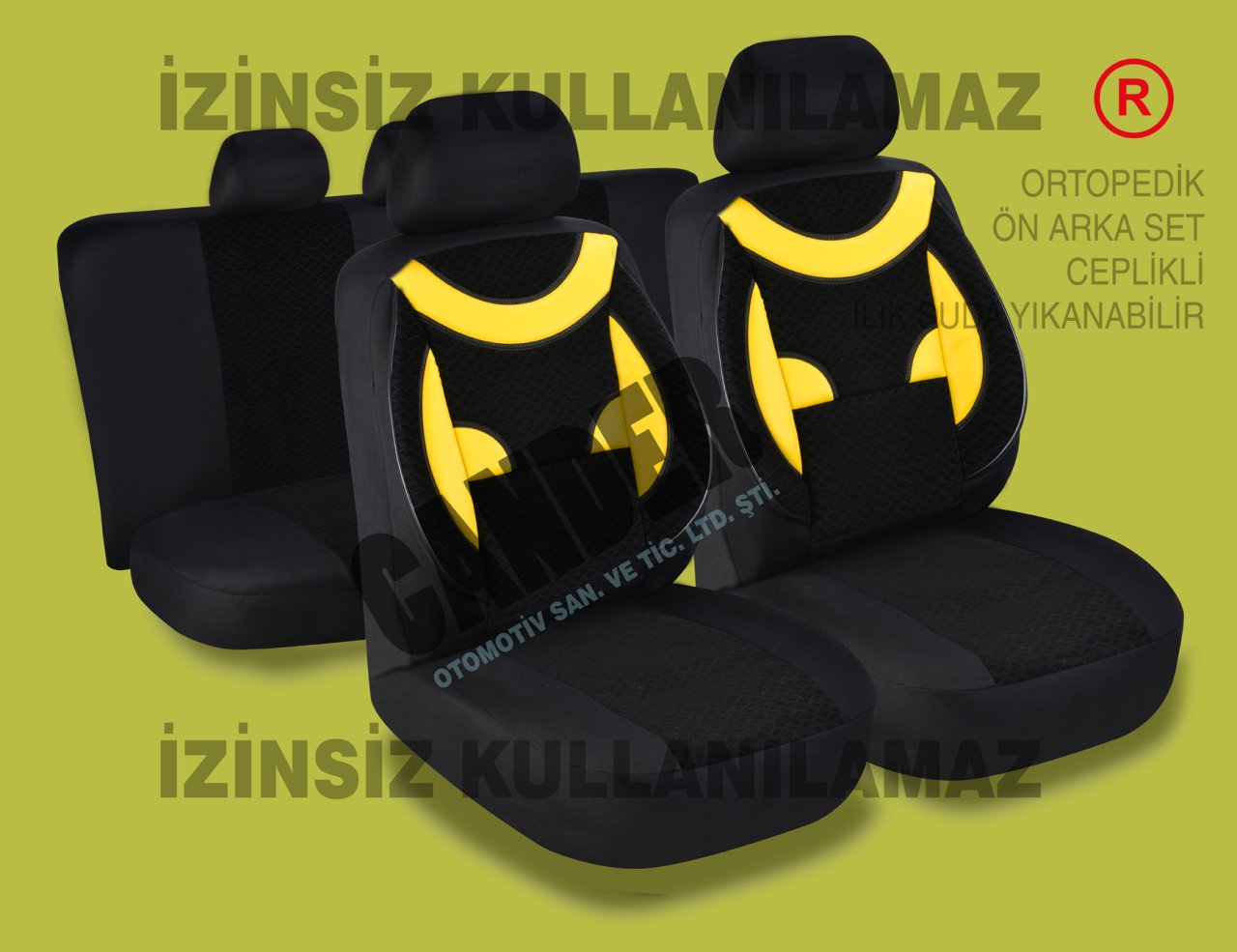 Ortopedik Destekli koltuk kılıfı takımı her araca uyumlu