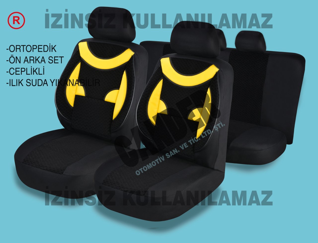 Ortopedik Destekli koltuk kılıfı takımı her araca uyumlu