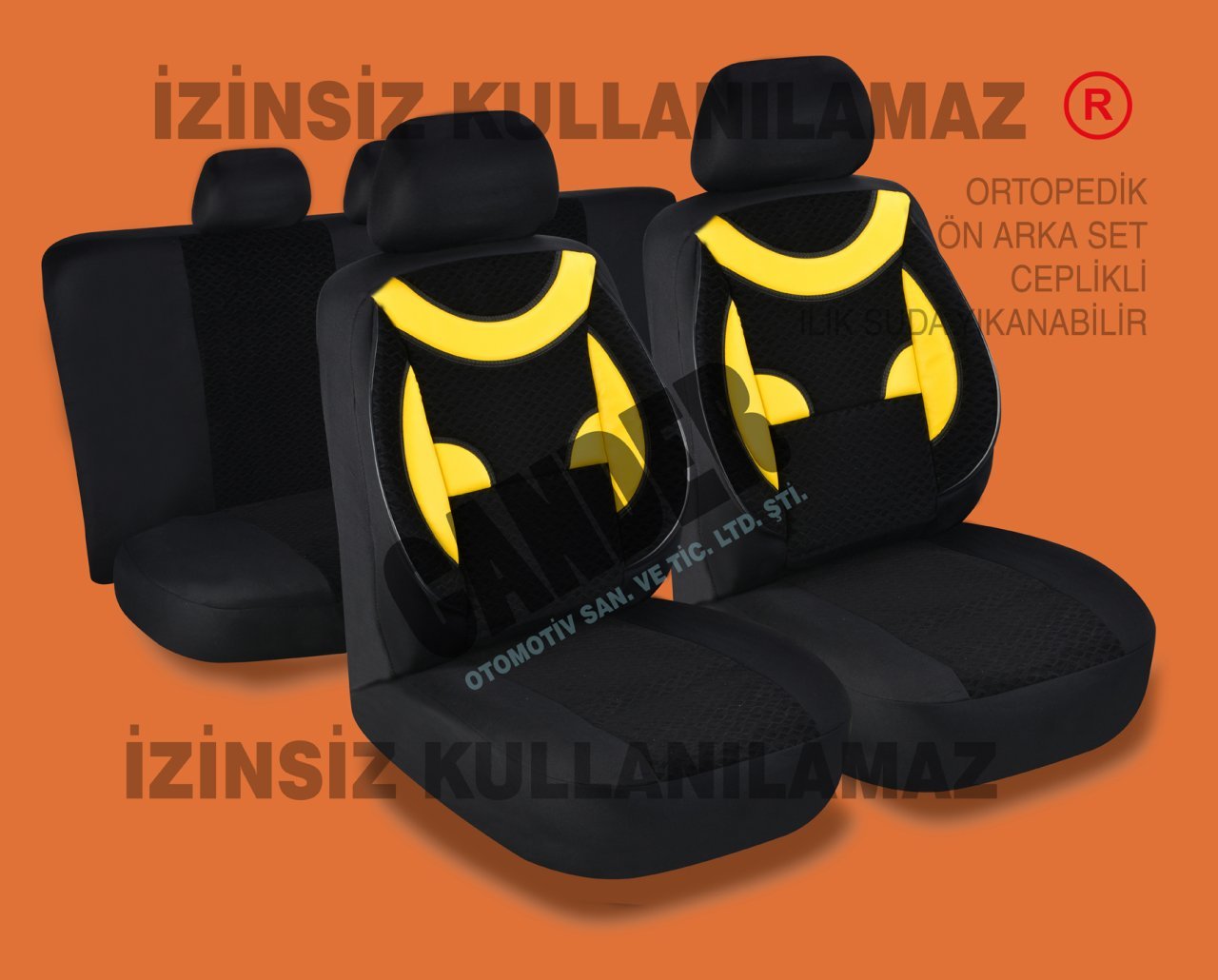 Ortopedik Destekli koltuk kılıfı takımı her araca uyumlu
