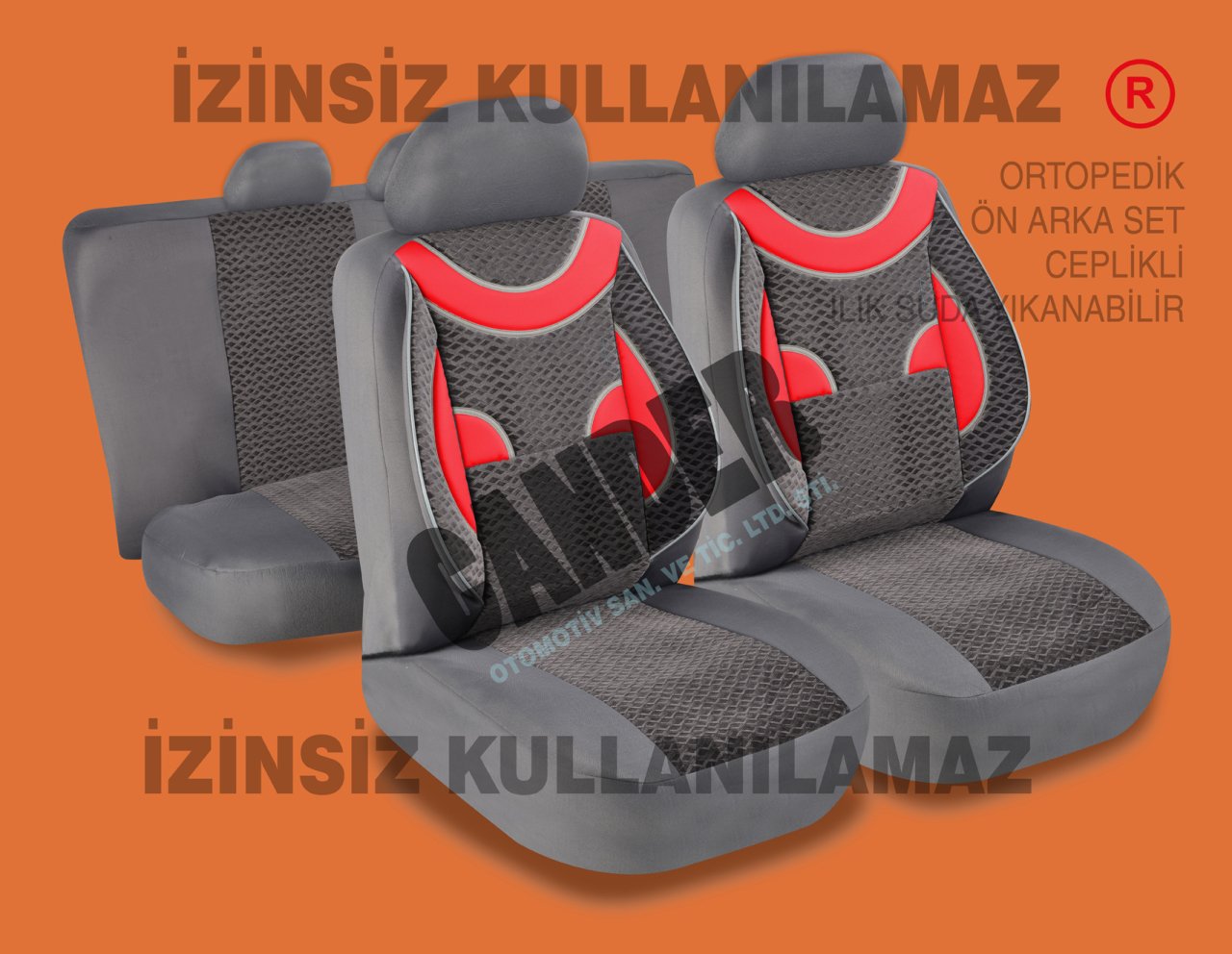Ortopedik Destekli koltuk kılıfı takımı her araca uyumlu