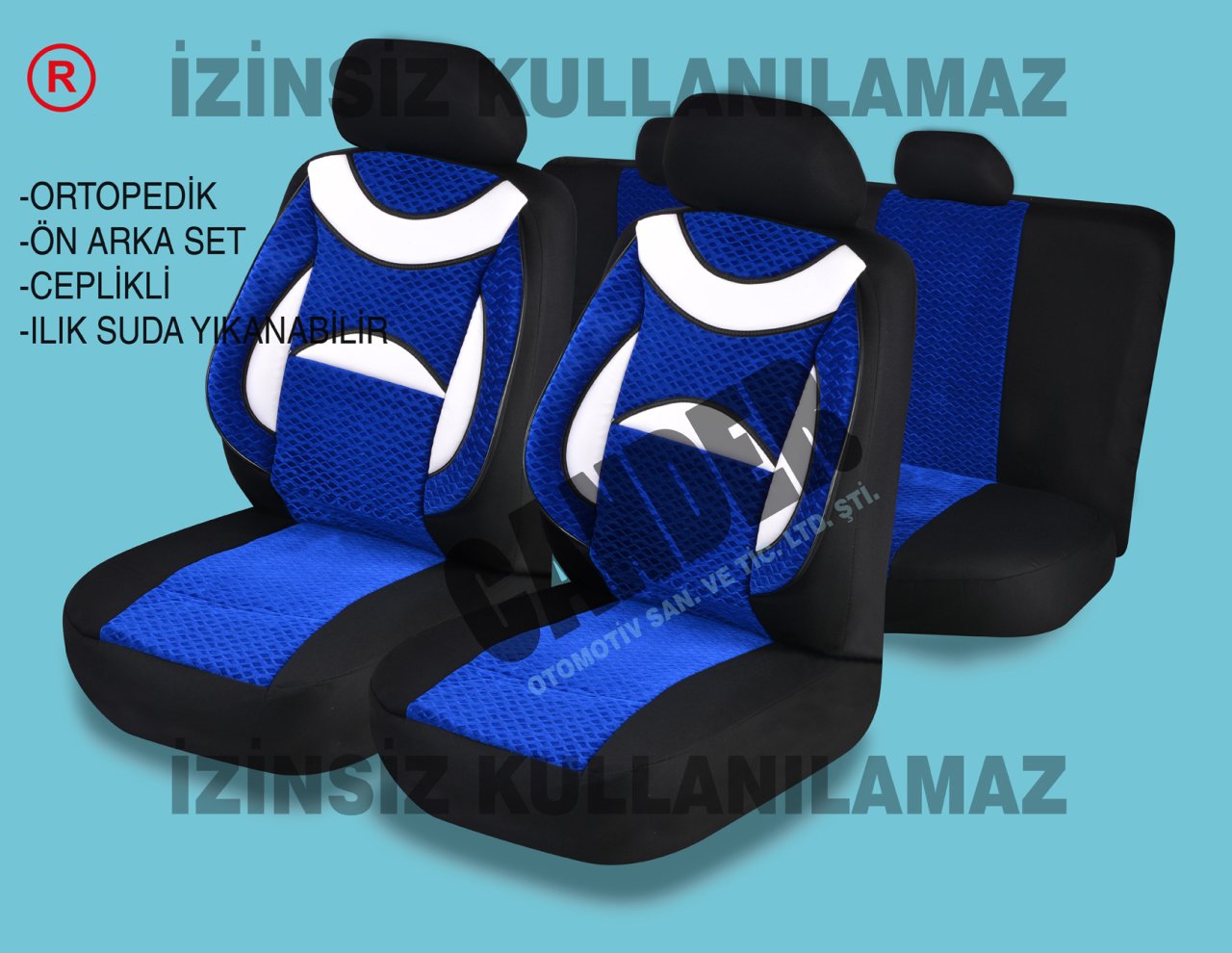 Ortopedik Destekli koltuk kılıfı takımı her araca uyumlu