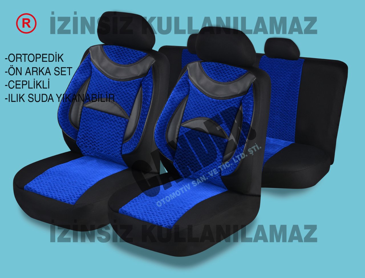 Ortopedik Destekli koltuk kılıfı takımı her araca uyumlu