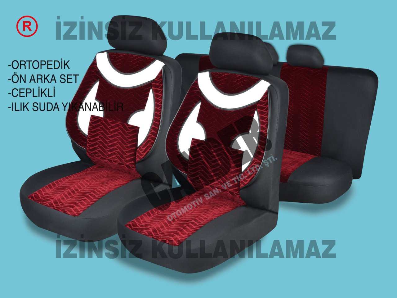 Ortopedik Destekli koltuk kılıfı takımı her araca uyumlu