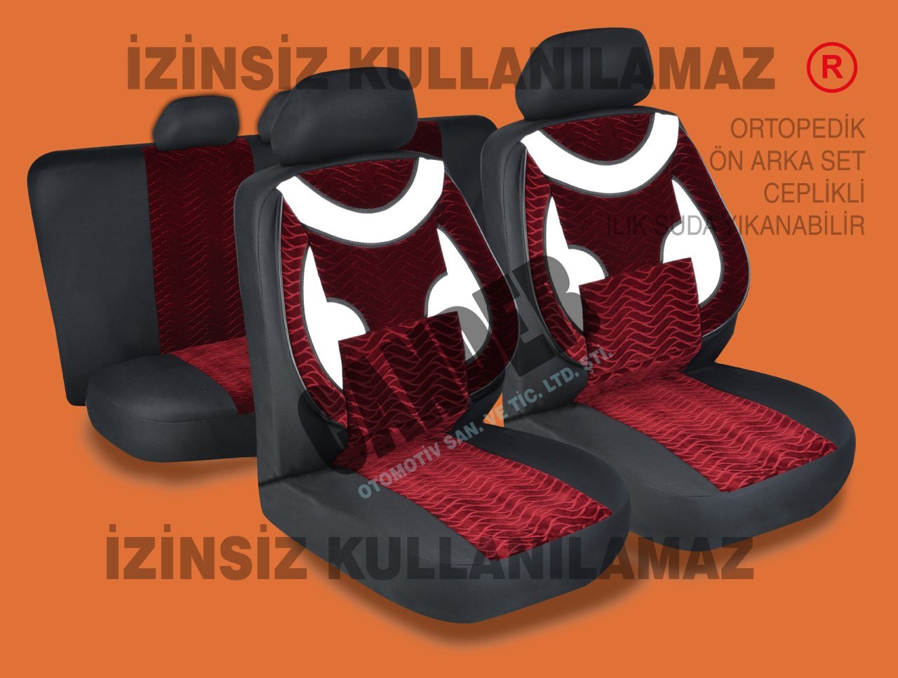 Ortopedik Destekli koltuk kılıfı takımı her araca uyumlu