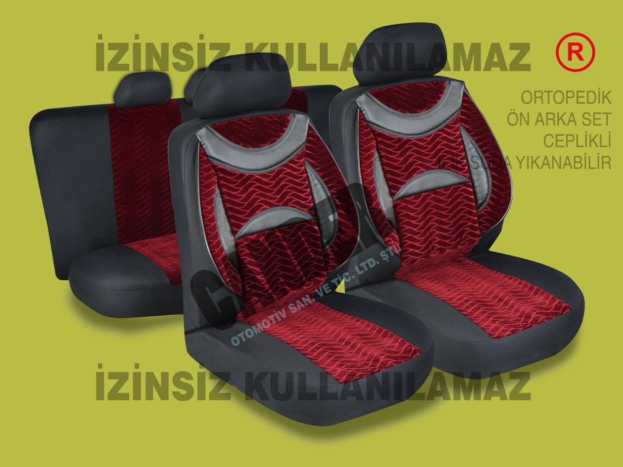 Ortopedik Destekli koltuk kılıfı takımı her araca uyumlu