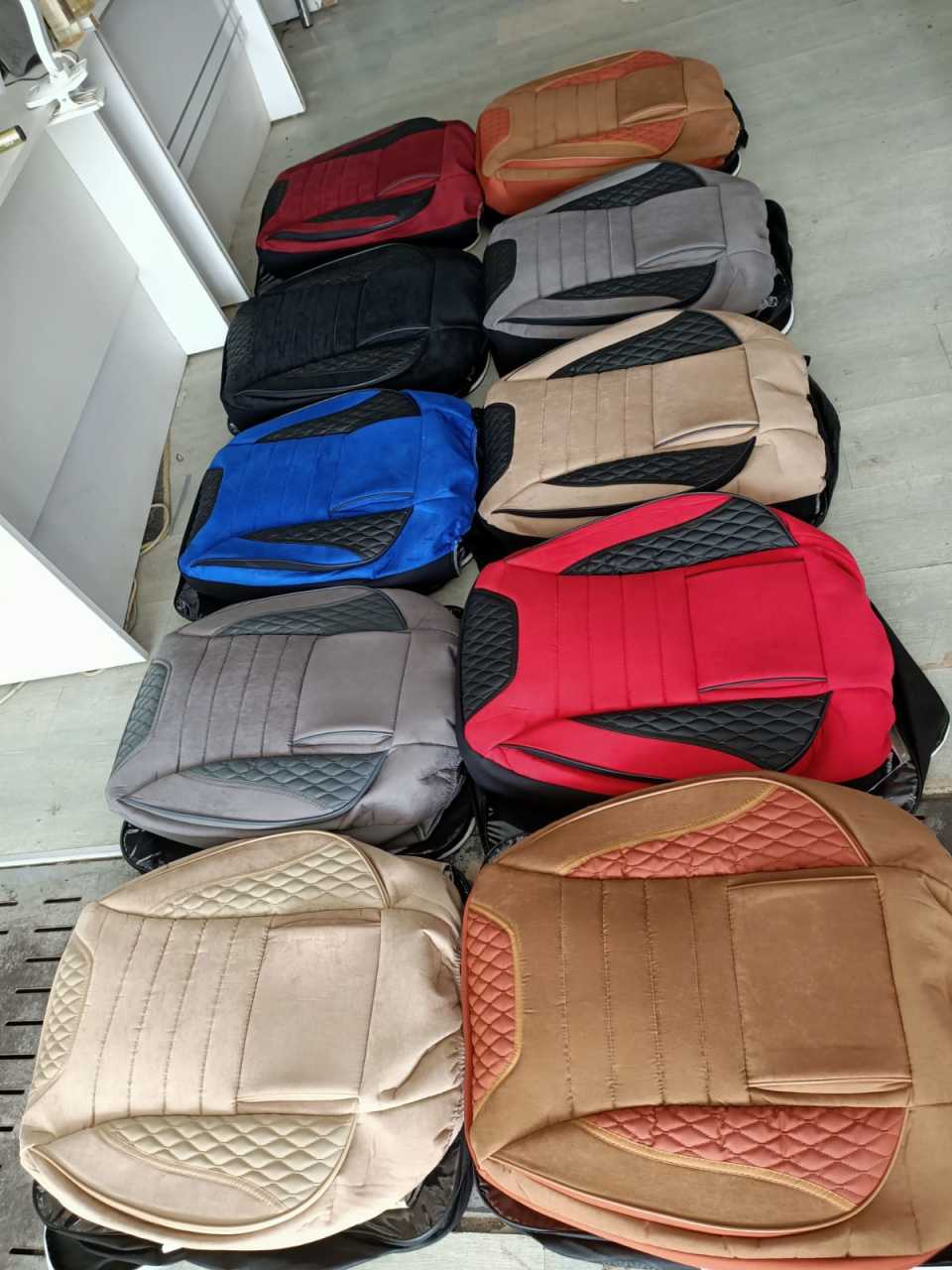 Süet ortopedik oto koltuk kılıfı her araca uyumlu döşeme