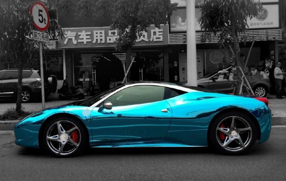 Mavi Crom kaplama folyo